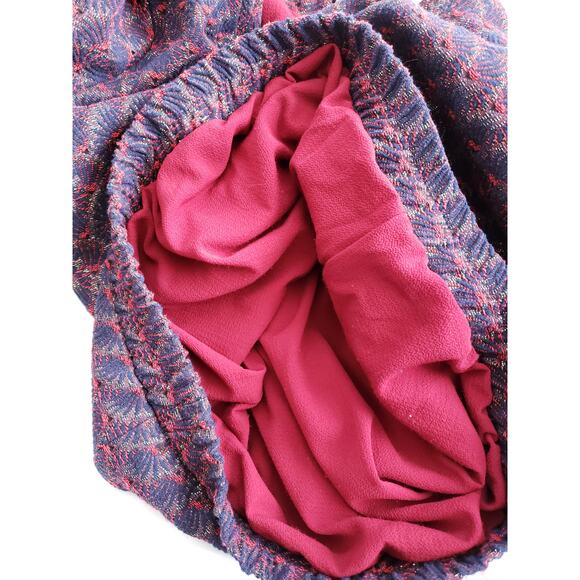 Lenny B. Paris Metallic Gold Red Jacquard Blouse Large - Picture 8 of 12